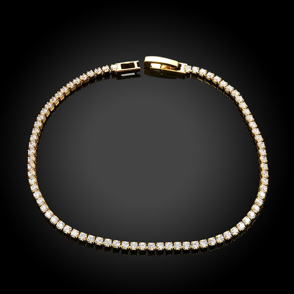 8.00 Cttw Genuine Amethyst Crystal Tennis Bracelet in 18K White Gold I